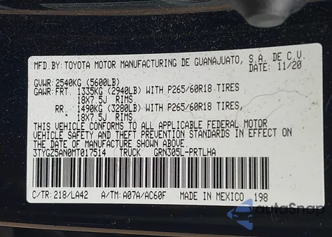 2021 Toyota Tacoma Limited из США, поврежденный, VIN 3TYGZ5AN0MT017514